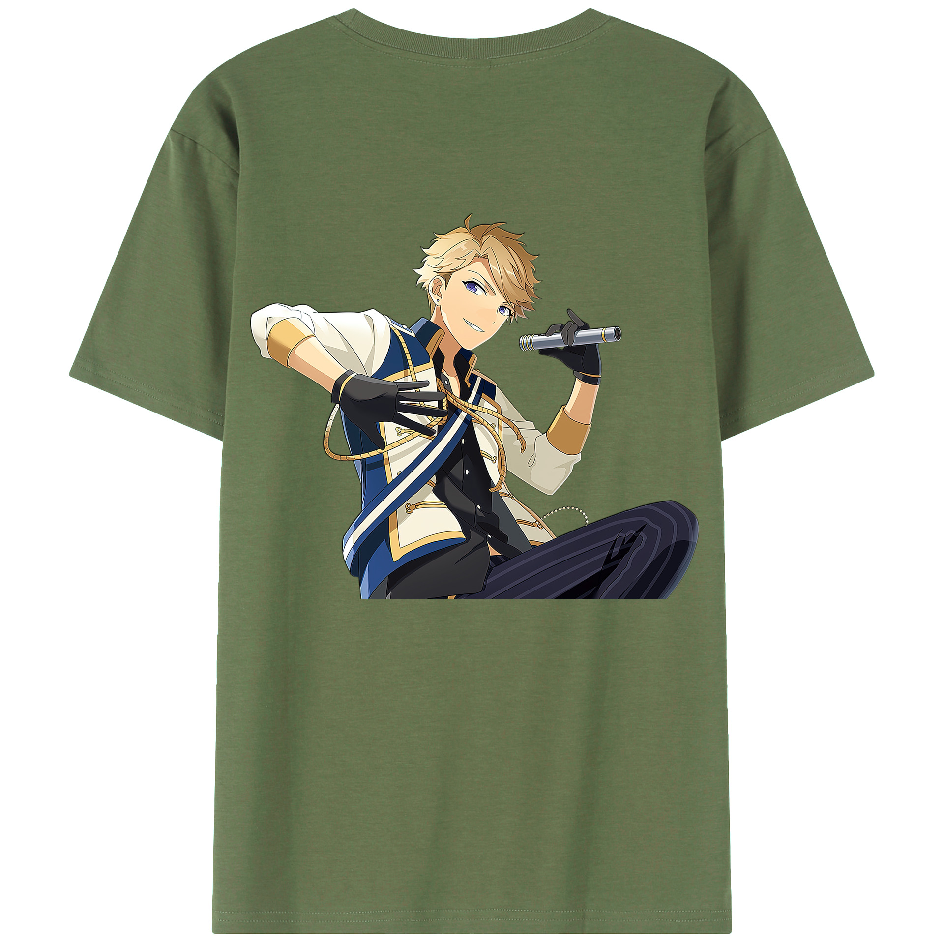 （画像用） あんさんぶるスターズ! Ensemble Stars 綿100％ メンズ半袖Tシャツ（バックプリント） 通気性